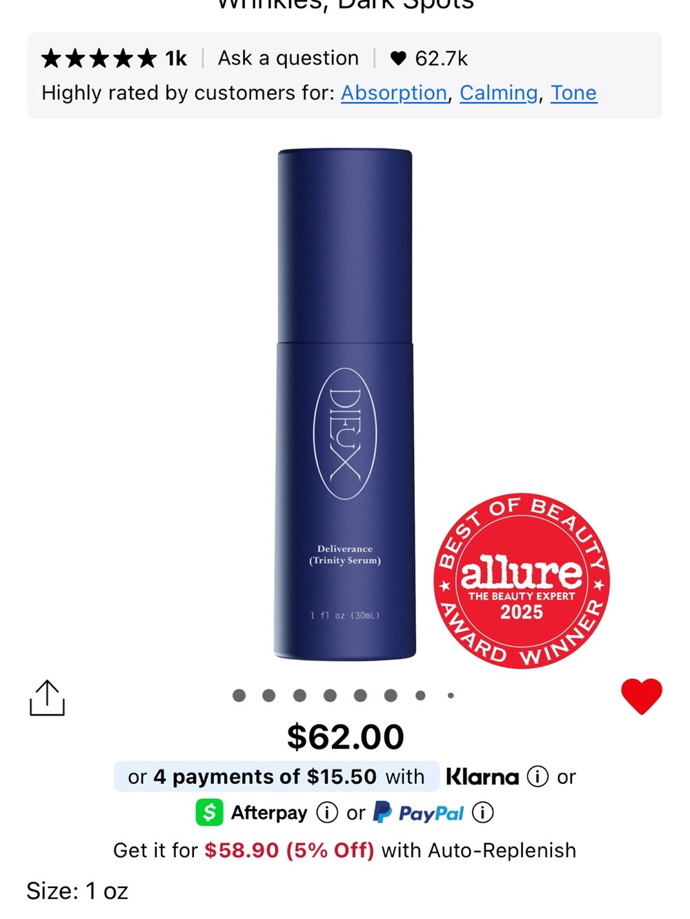 Dieux Deliverance Serum